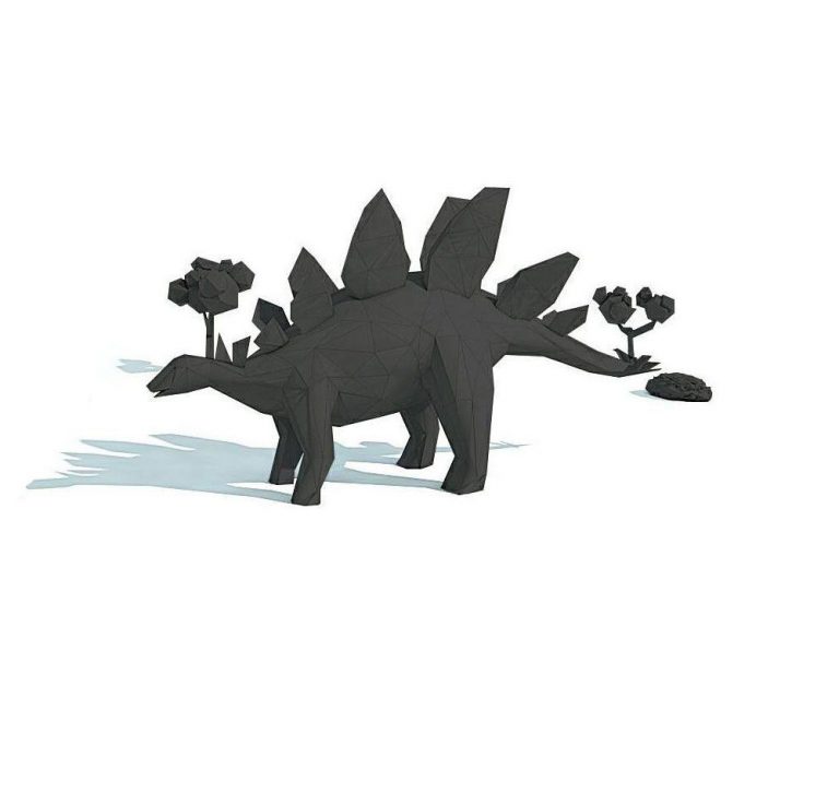 Lowpoly-Paper-Dinosaur